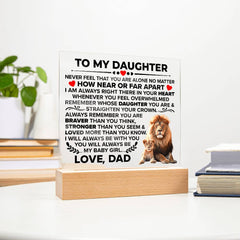 To My Daughter Braver – Acrylic Square